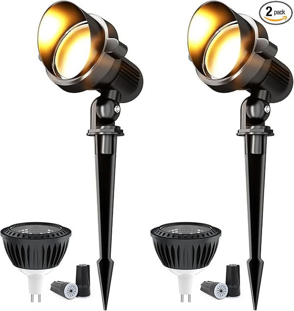 Landscape Lights Outdoor 12v: 10W MR16 Low Voltage LED Landscape Lights 12-24V 3000K Warm White - Front Door | Lumora