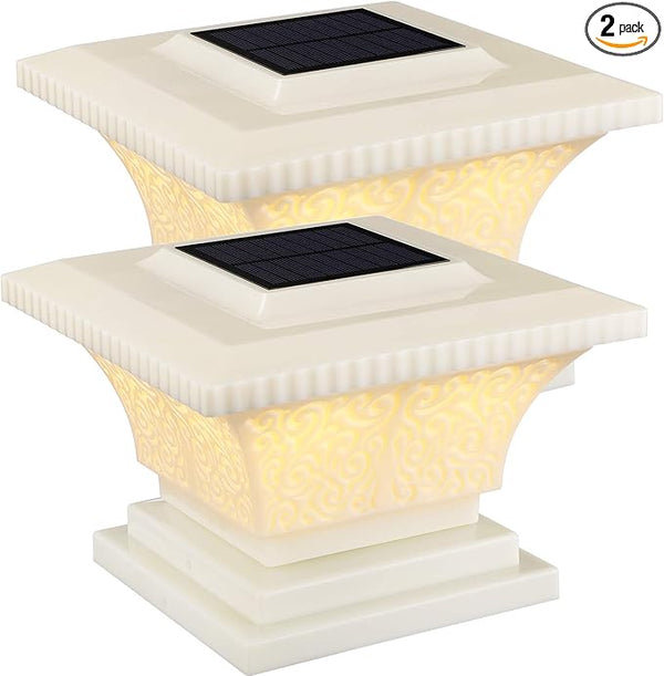 TORCHSTAR Solar Post Lights Outdoor, LED Fence Cap Light Fits 4x4, 5x5, 6x6 Posts Patio Deck Garden Decoration | Lumora