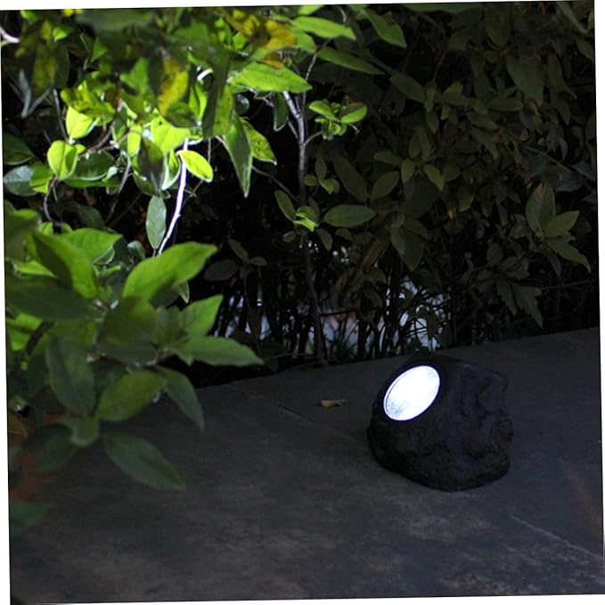 ARTIBETTER 2pcs Simulation Stone Solar Lamp Outdoor Garden Lights Solar Pathway Lamp Landscape Light for Patio Driveway
