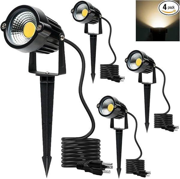 SHOYO Yard Spot Lights Warm White, 5W 3000K Outdoor Spotlights LED Landscape Lights IP65 Waterproof Uplights with | Lumora