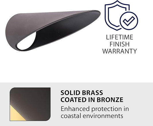 WAC Landscape Lighting, 8in Long Cowl for WAC Landscape Lighting Mini Accent Light in Solid Brass Coated with Bronze