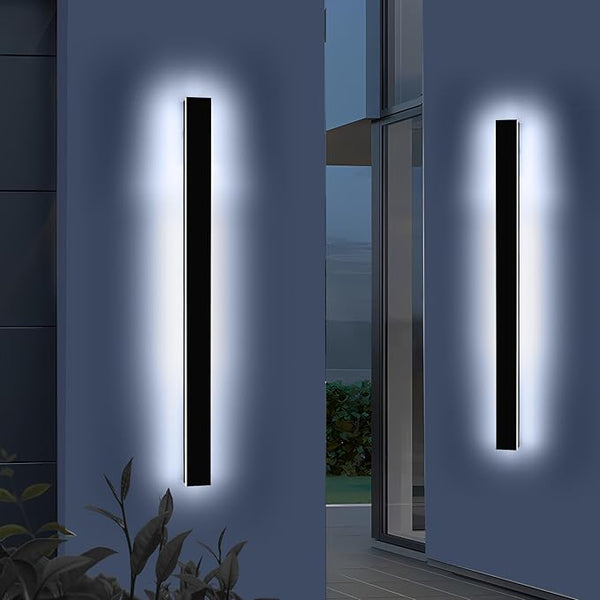 Mikeru 57inch Long LED Wall Light, 3000k-6000k Three Colors Switchable Modern Exterior Wall Sconces Acrylic | Lumora