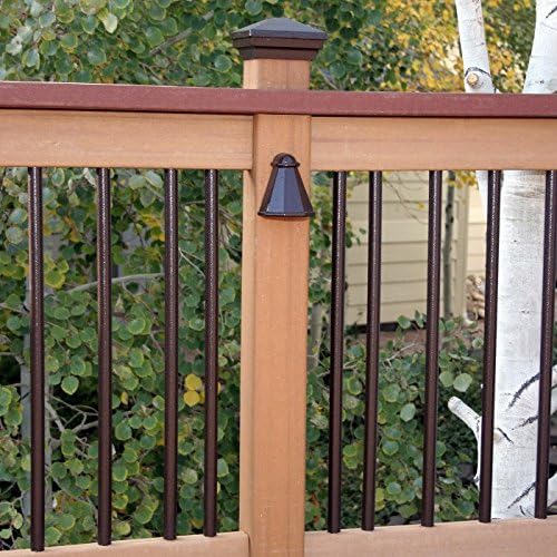 DEKOR LED Tear Drop Deck Rail Light for Fence Posts Wall Lighting Outdoor Low Voltage (Antique Metal Black)