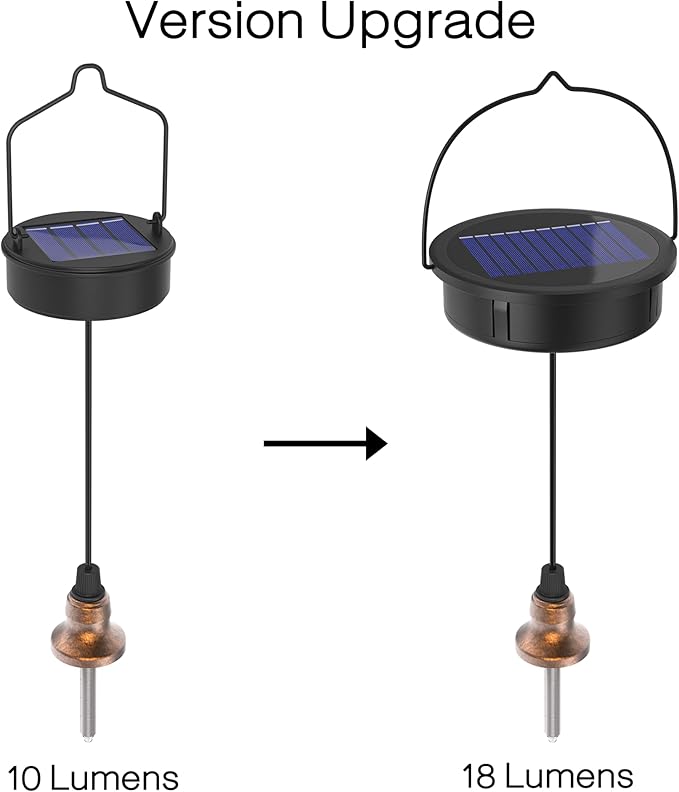 Twinkya Gold Moroccan Hanging Solar Lights Electronic Accessories (Gold, Top)