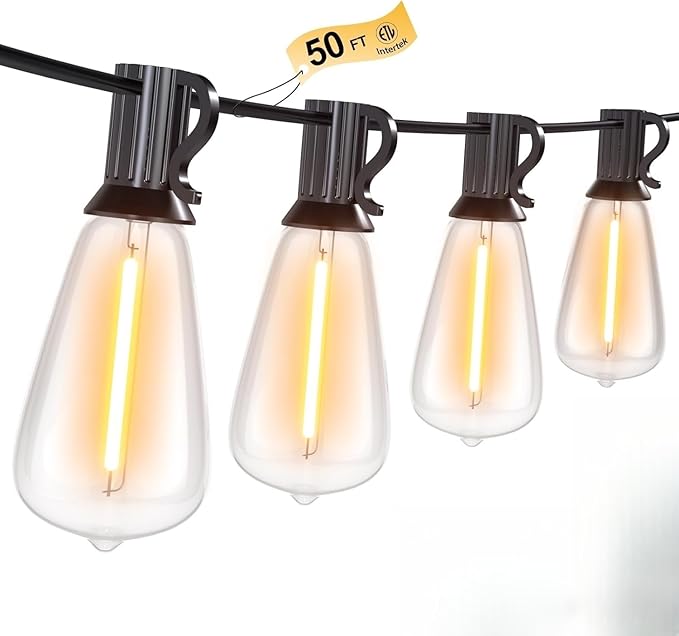 Outdoor String Lights (25FT-Warm White (no Remote))