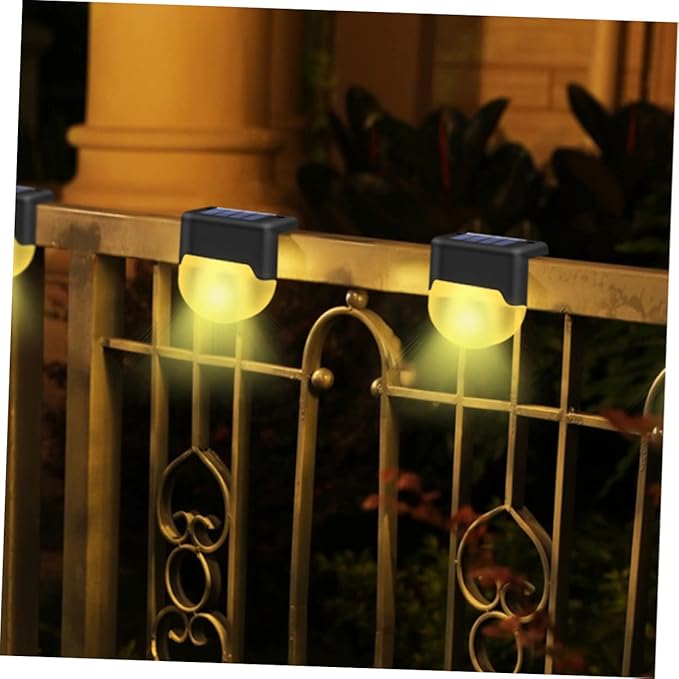 Uonlytech 1pc Solar Power Led Stair Lamp Outdoor Handrail Fence Light for Pathway Warm Lighting Easy Installation | Lumora