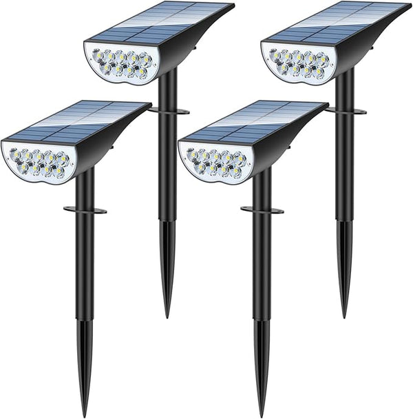 Solar Spot Lights Outdoor, Solar Lights Outdoor Waterproof IP65, 3 Brightness Modes Dusk to Dawn Landscape | Lumora