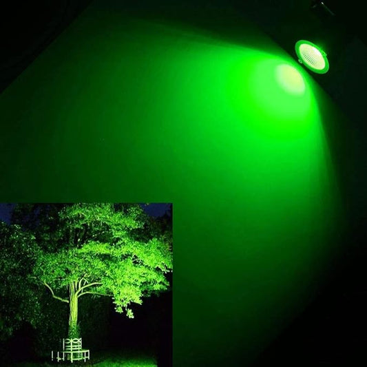 Youngine 12V Low Voltage LED Landscape Lights Waterproof Outdoor Walls Trees Flags Spotlights 5W COB Garden Yard Path Lawn Light with Spike Stand, Pack of 2 (Green),NO Plug