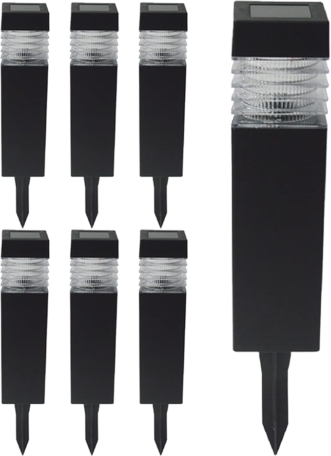 Crosslight Solar Powered Pathway Lights (6 Pack) - Column Outdoor LED Lights, Waterproof for Garden, Yard, Patio | Lumora