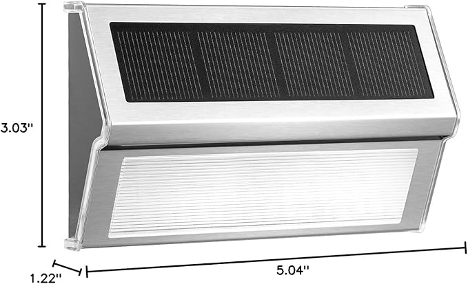 Generic Solar LED Lighting for Outdoor Stair Step Fence Wall Courtyard Lawn Path Cordless lamp