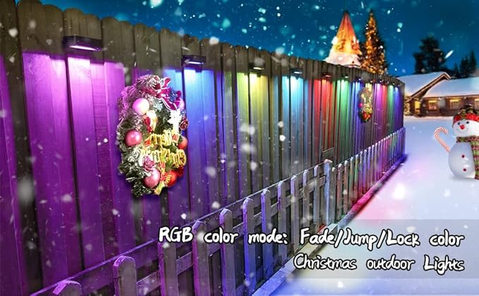 VOLISUN Solar Deck Lights ,7 Colors&Warm White Outdoor 4-Pack Waterproof Led Color Glow Solar Lights for | Lumora