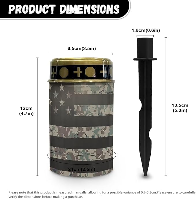 American Flag Cemetery Solar Light Solar Decorative Lights Stakes Solar Light Outdoor Waterproof Solar Lights for Pathway Garden Yard Night Light Book Light Easy Install Black