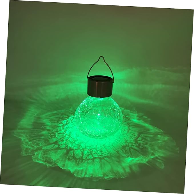 LIFKOME Solar Cracked Glass Lamp Solar Lights for Garden Patio and Decoration Elegant Outdoor Lighting for Romantic Atmosphere