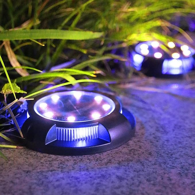 4 Packs Solar Lights Outdoor Garden Ground Lights IP44 Waterproof Solar Powered Pathway Deck Light for Lawn Walkway | Lumora