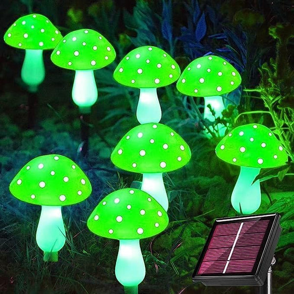 Generic Mushroom Solar Lights Outdoor, Waterproof Mushroom Landscape Lights 8 Lighting Modes Mushroom Garden Fairy | Lumora