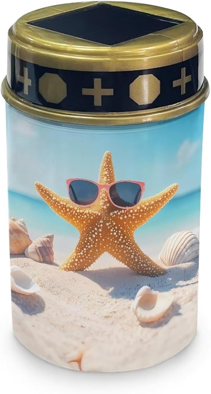 ZOUTAIRONG Funny Starfish Design Solar Light for Cemetery Grave Durable Solar Garden Lights Landscape Lighting Pathway Light Cemetery 2 Pack