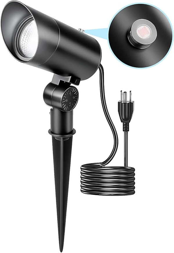 HIBOITEC 30W Spot Lights Outdoor Dusk to Dawn 120V Plug in Flag Pole Light 3000LM 5000K LED Waterproof Landscape | Lumora