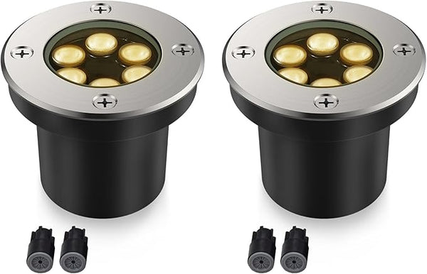 JESLED Outdoor Landscape Lights, 6W LED In Ground Well Lights, 12V 24V 3000K Warm White, IP67 Waterproof Low | Lumora