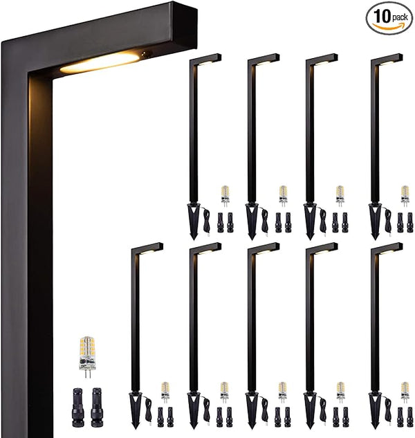 Gardenreet Brass Landscape Path Lights, LED 12V Low Voltage Pathway Lights Wired, Modern Outdoor Garden Lights | Lumora