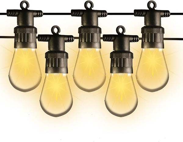 LAMPHOME 30FT Outdoor String Lights Commercial Grade Weatherproof Strand, 10 Edison Vintage Bulbs,ETL Listed | Lumora