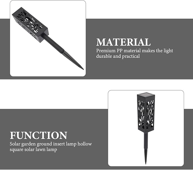 2 Pcs Solar Garden Lights LED Cutout Yard Stake Lawn Lamps Outdoor Decorative Solar Energy Pathway Lighting for | Lumora