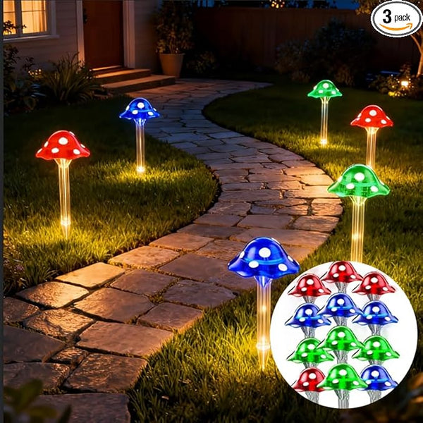 Solar Mushroom Ambience Lamp IP55 Rating, Plug-in Free Automatic Lighting, Easy Installation, Gently Illuminates | Lumora