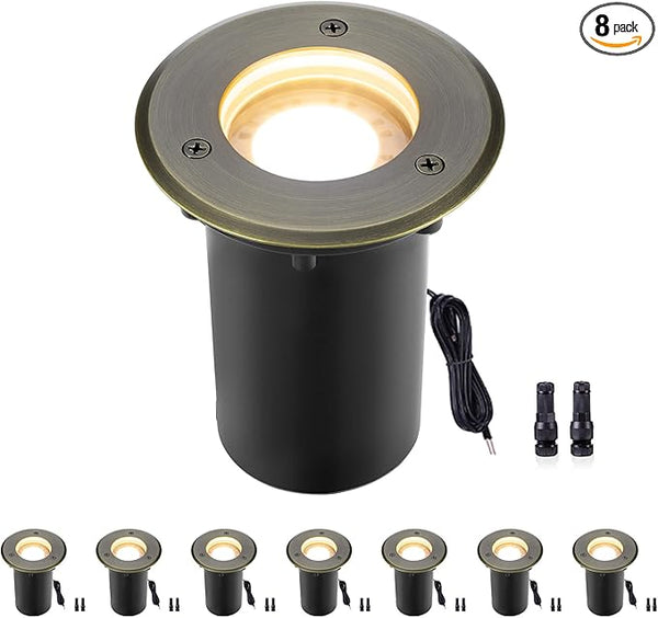 Gardenreet MR16 Well Light - Solid Brass Replaceable Bulb Weatherproof Low Voltage Inground - Outdoor Path Light | Lumora