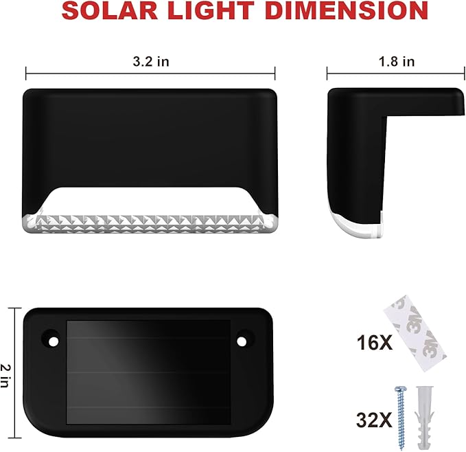 pearlstar 16 Pack Color Changing Solar Deck Lights,Solar Pool Side Lights,Waterproof LED Light for Outdoor Decks | Lumora