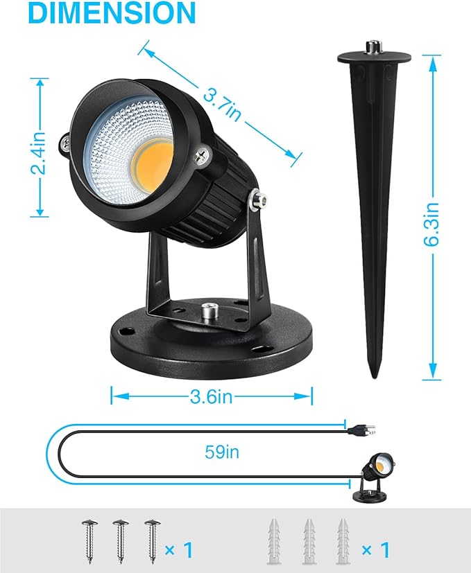 SUNVIE Dusk to Dawn Outdoor Lighting 120V LED Spot Lights Outdoor Landscape Spotlights with Photocell Sensor | Lumora