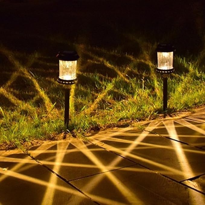 4 Pack Solar Pathway Lights Outdoor Pathway LED Solar Light IP65 Waterproof Landscape Lighting for Patio Driveway Decor (Warm White)