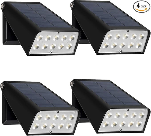 Outdoor Spotlight Solar Powered, Dusk to Dawn Deck Lights, 2-Mode 90° Adjustable Ideal for Wet Location, Bright | Lumora