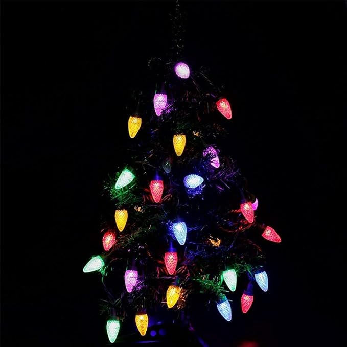 HAYATA Christmas Lights 50 LED 24Ft Strawberry String Light - Fairy Xmas Decor Lighting for Outdoor, Indoor, Patio, Party, Home, Wreath, Garland,Tree Decoration. (C7-Multi Color)