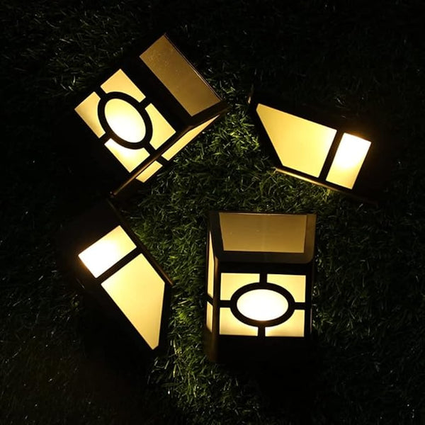 Ulalaza 4Pcs Solar Decking Lights RGB+ Changing Solar Step Lights Outdoor Waterproof Stair Lights for Fence, Deck | Lumora