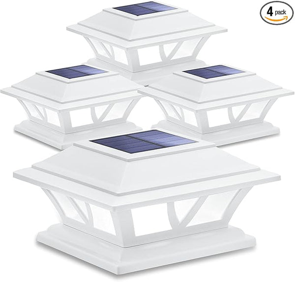 SIEDiNLAR Solar Post Lights Outdoor 2 Modes LED Fence Deck Cap Light for 4x4 5x5 6x6 Posts Garden Patio Decoration | Lumora