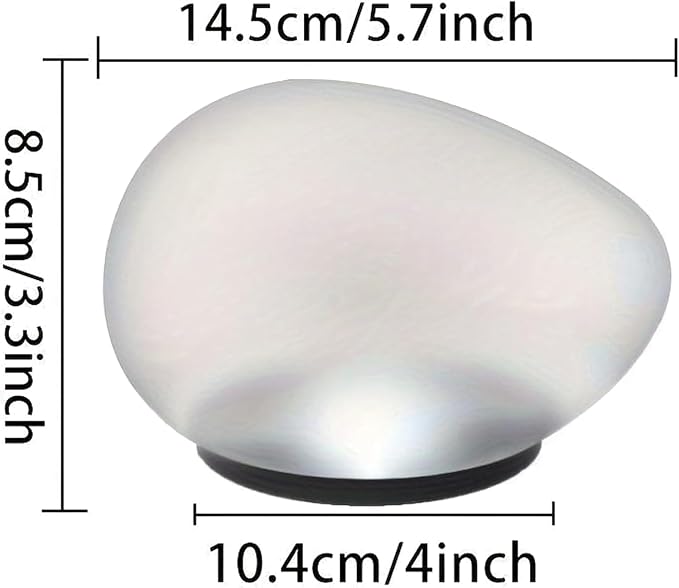 Solar Glass Garden Pebbles, 2026 New Solar Rock Lights Outdoor, Waterproof Glow Cobblestone Lamp for Garden Paths, Stairs, Lawns, Patios, Yard Party Decorations (Warm, 4pcs)
