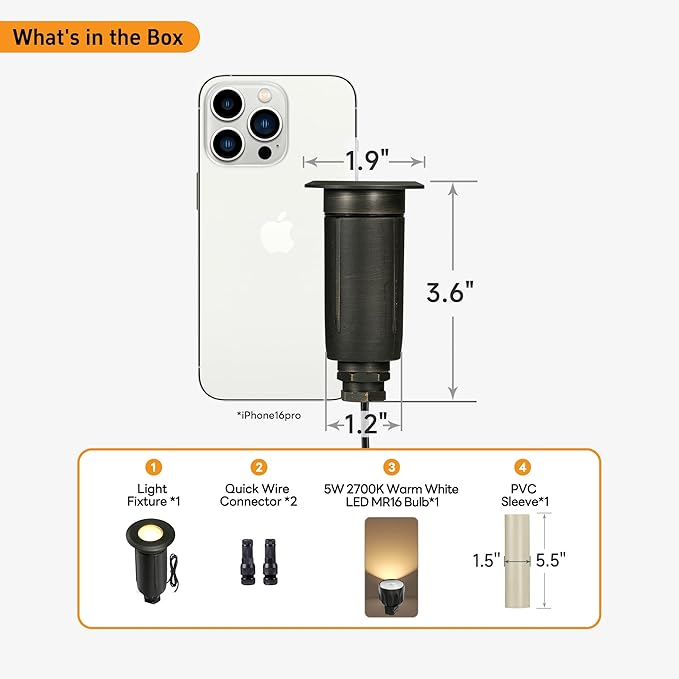Gardenreet Brass Well Light Low Voltage, IP65 Drive-Over Flush In Ground Landscape Lights for Concrete Driveway and | Lumora