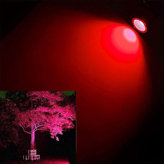 Youngine Pack of 2, 12V Low Voltage LED Landscape Lights Waterproof Outdoor Walls Trees Flags Spotlights 5W COB Garden Yard Path Lawn Light with Spike Stand (Red), NO Plug