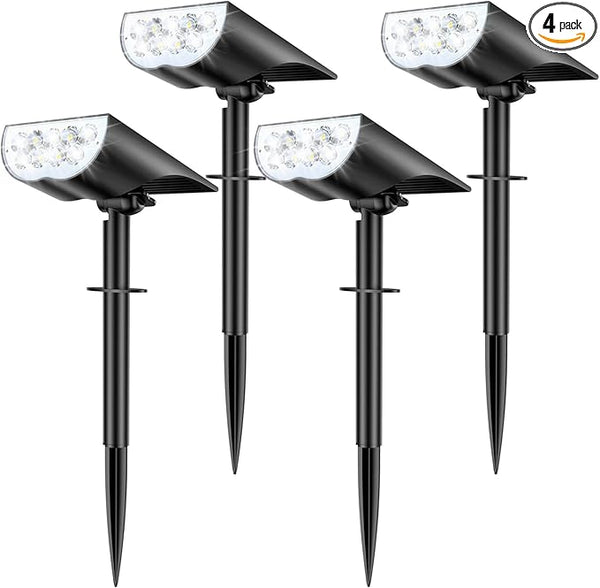 BAXIA TECHNOLOGY Solar Spot Lights Outdoor Waterproof, 3 Lighting Modes Solar Spotlights, Dusk to Dawn Spot Light | Lumora