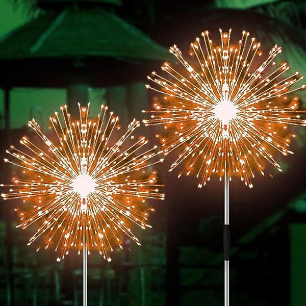 JJGoo Solar Firework Lights, 2 Pack 180 LEDs 2 Lighting Modes Solar Lights Outdoor Waterproof for Garden Patio | Lumora