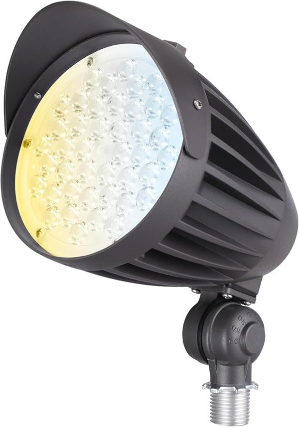 LEONLITE 20W/30W/40W 3CCT LED Bullet Flood Light, 4880LM 3000K/4000K/5000K, Dusk to - Outdoor Security Flood Light | Lumora