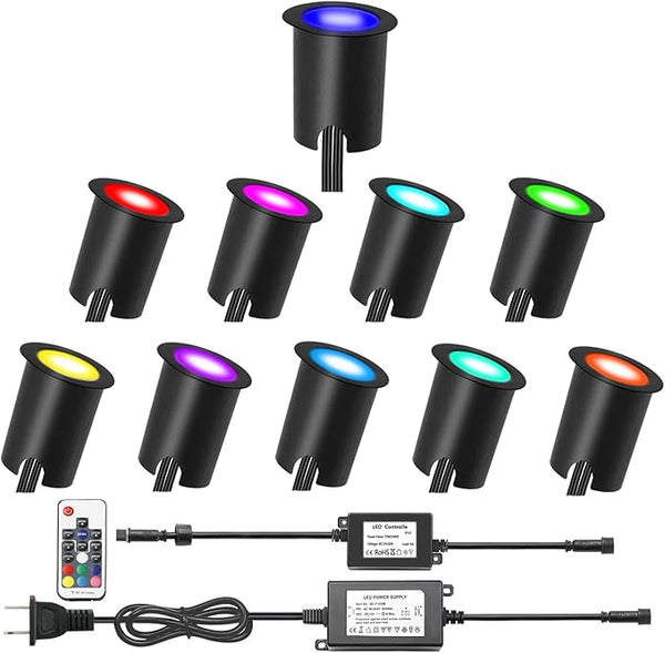 LED Deck Light Kit 0.1W-0.3W Low Voltage RGB Outdoor Lighting with Protecting Shell,6Lm IP67 Waterproof Outdoor | Lumora