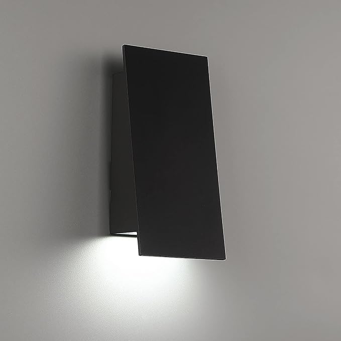 WAC Lighting dweLED, Slant 11in LED Indoor and Outdoor Wall Light 3000K in Black