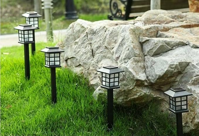 Generic LED Solar Outdoor Lights Waterproof Solar Garden Lights with 10 Hours Lighting for Patio, Yard, Garden, Landscape, Path (White Light, 2Pack), dj003xgd