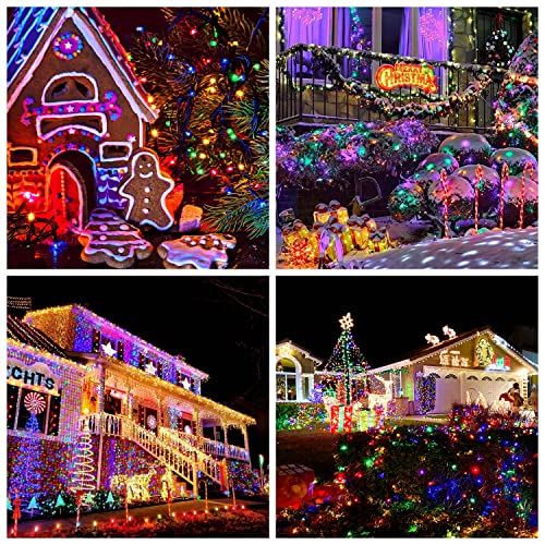 JMEXSUSS 200 LED Multicolor Christmas Lights, 66ft String Lights Plug in
