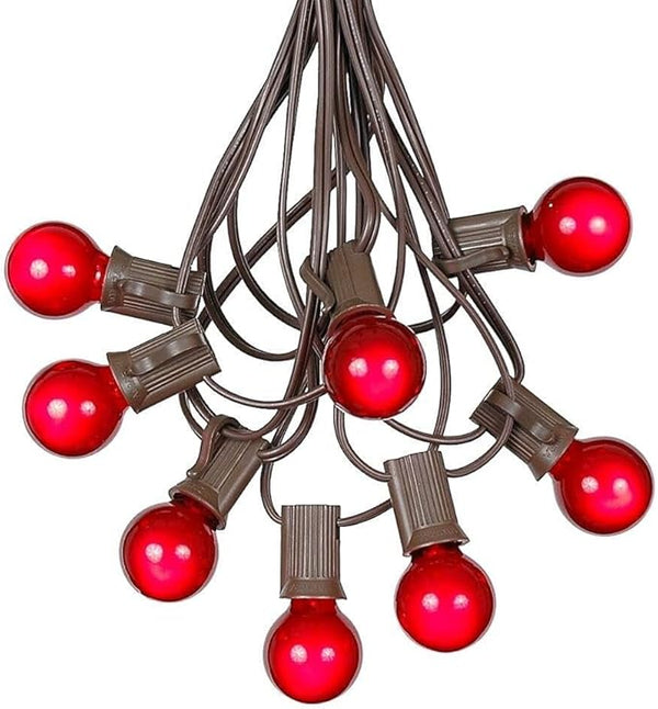 G30 Patio String Lights with 25 Globe Bulbs - Garden Hanging String Lights - Vintage Backyard Patio Lights | Lumora