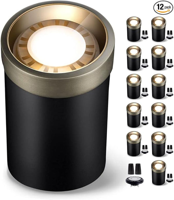 Gardenreet Solid Brass Well Light - LED 12V All Weather In-Ground Low Voltage Landscape Lighting, Replaceable Bulb | Lumora