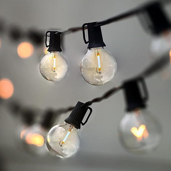 Lampat String Lights, LED 25 Light Bulbs 25Ft G40 Globe String Lights with Bulbs for Indoor/Outdoor Commercial Decor | Lumora