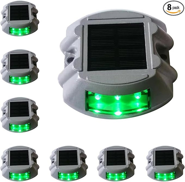 Wokyo Waterproof LED Solar Deck Lights, 8 Pack Warning Step Lights Durable Driveway Dock Lights, Solar Driveway | Lumora