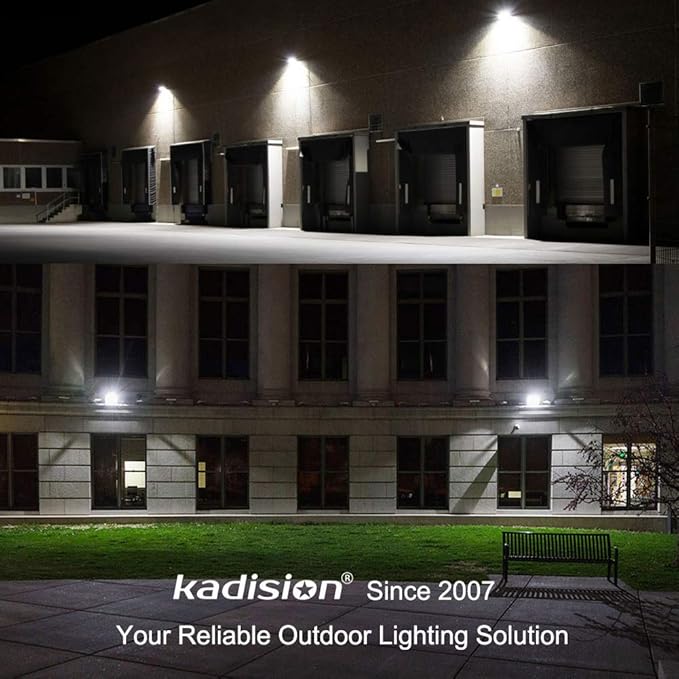 kadision LED Flood Light Outdoor 50W, 6500LM (200W HPS/MH Equiv.) 5000K Daylight, Waterproof Knuckle Mount LED Outdoor Flood Lights for Garden Porch Yard, 100-277V ETL-Listed 1-Pack