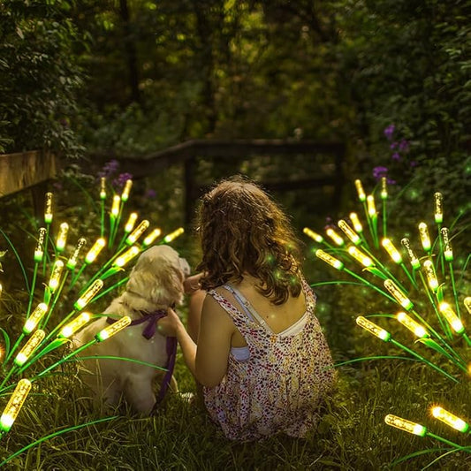 Solar Outdoor Garden Lights,LED Solar Swaying Lights for Garden Patio Yard Pathway Walkway Wedding Party Christmas Landscape Lighting (Warm White, 2 Pack)